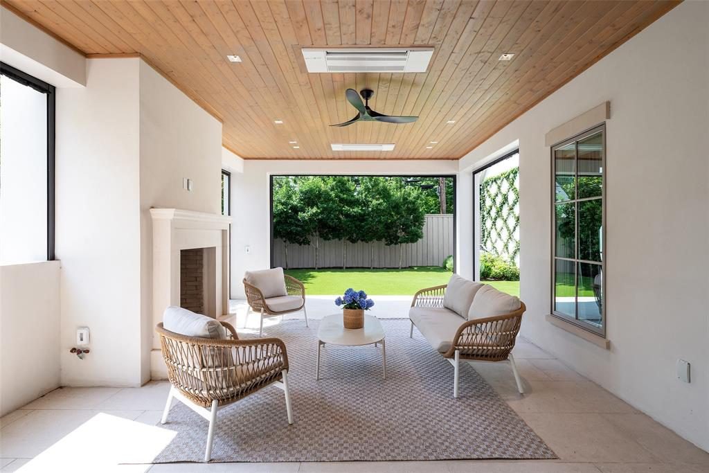 Rattan Lounge Under Cedar
