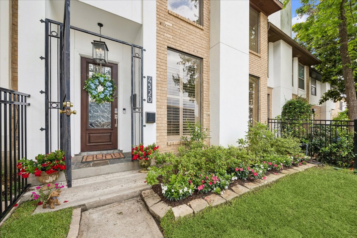 Tan Brick with Wrought Iron