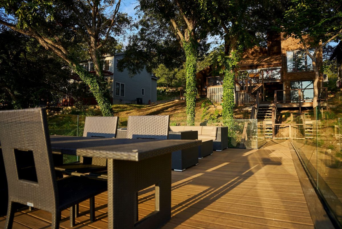 Sheltered Teak Dining Deck