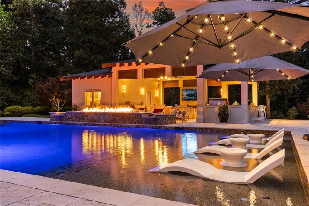 Twilight Glow Poolside Retreat