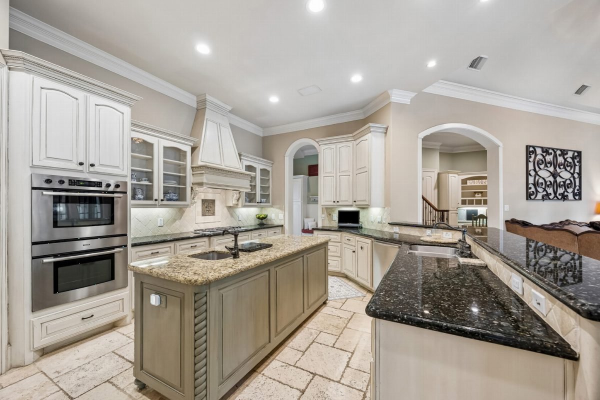 Elegant Cream Granite Kitchen