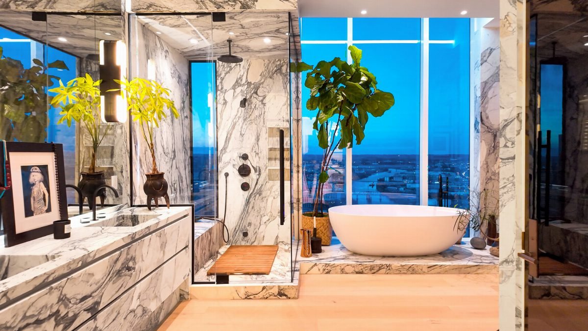 Marble Spa with Skyline Views