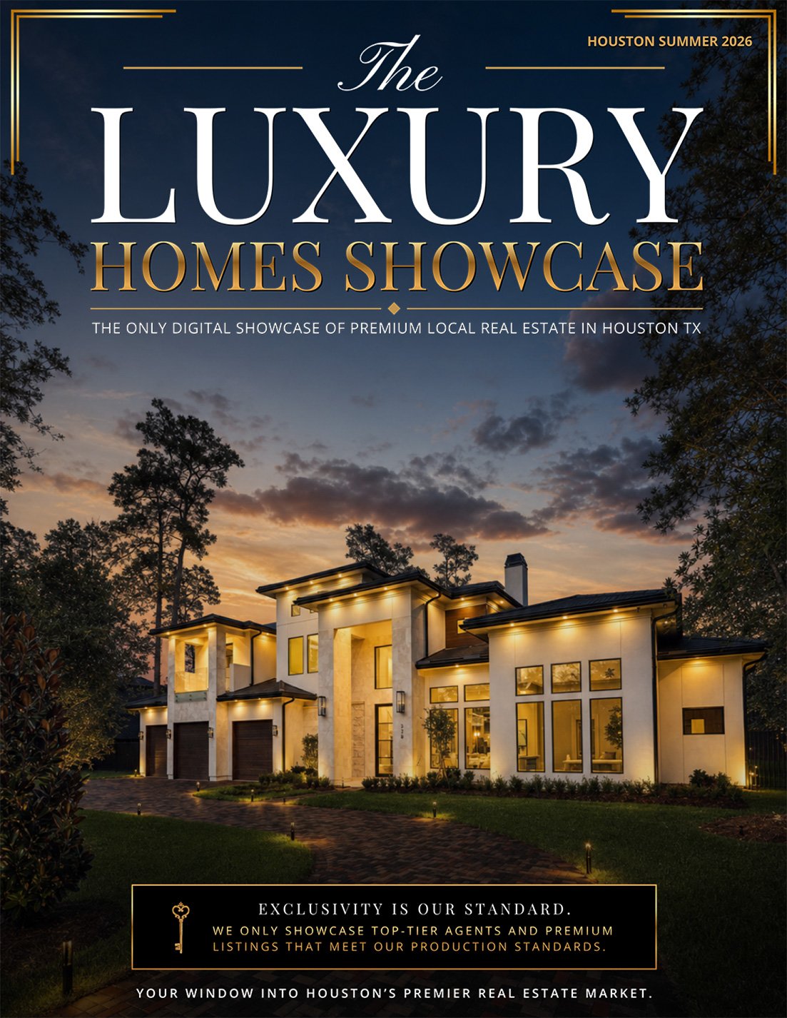 The Luxury Homes Showcase first issue cover for the Houston TX Edition