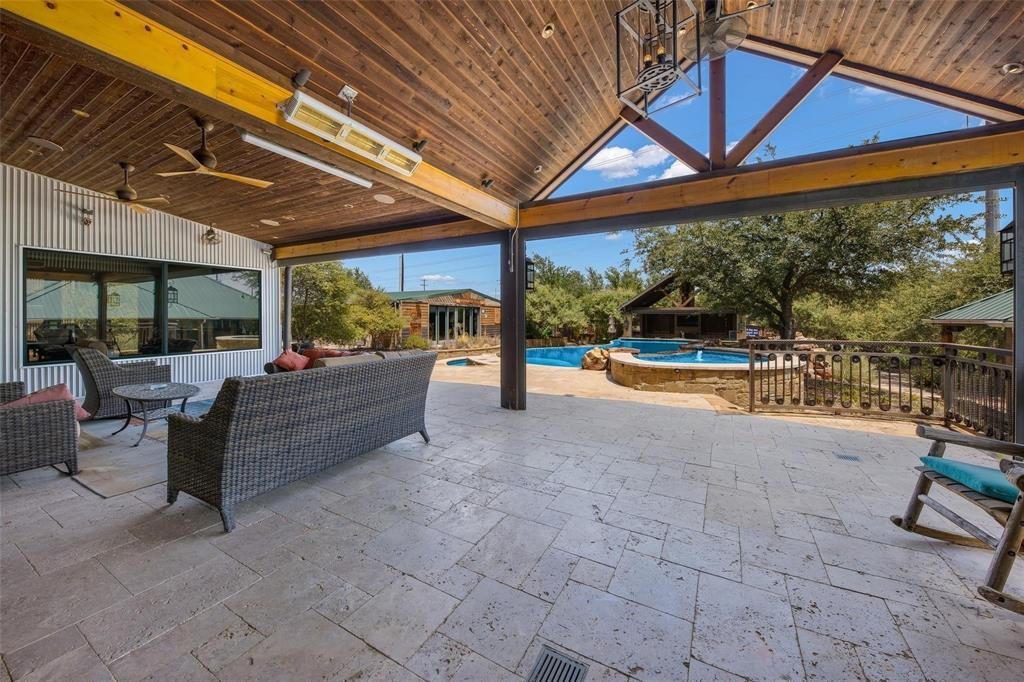 Covered Patio with Wicker Comfort