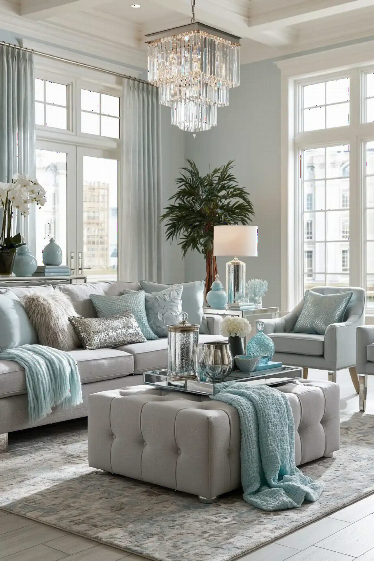 7 Serene Light Blue and Grey Living Room Ideas for 2026