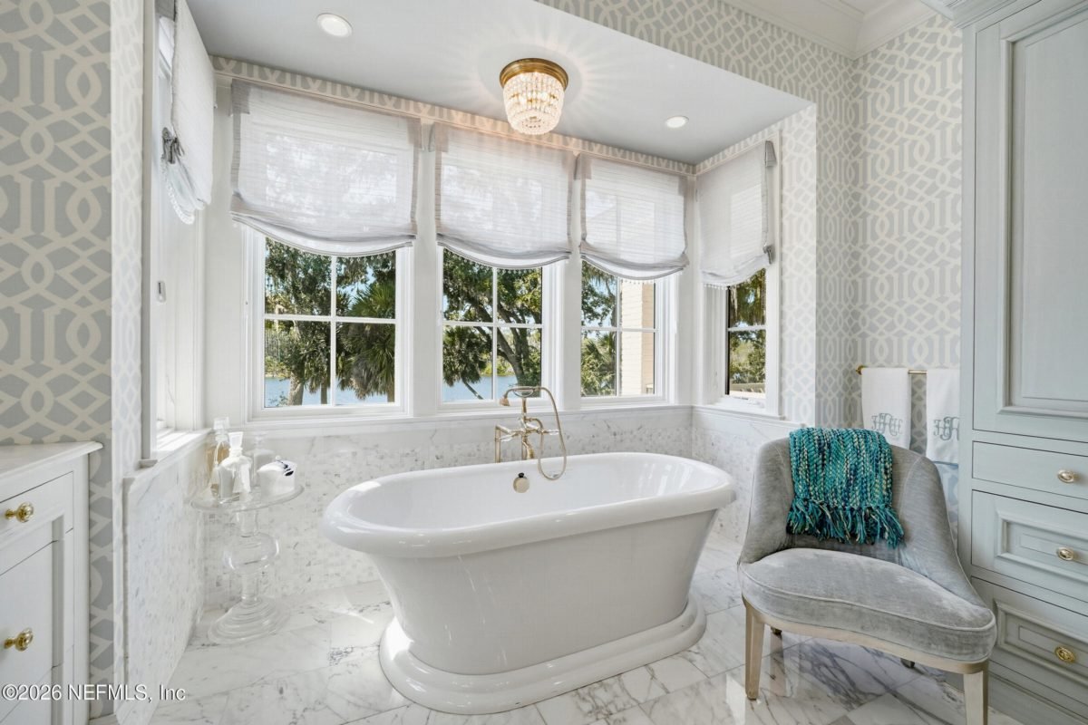 Marble Spa with Teal Accents