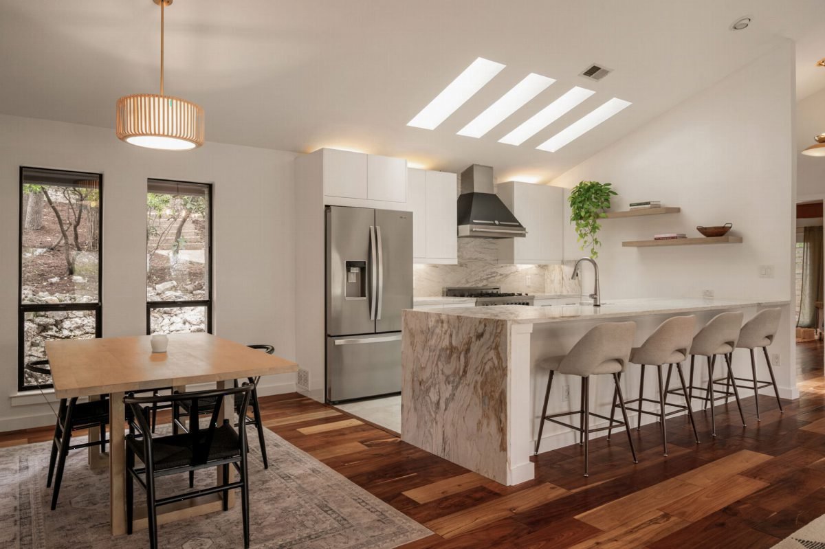 Bright White and Rustic Wood