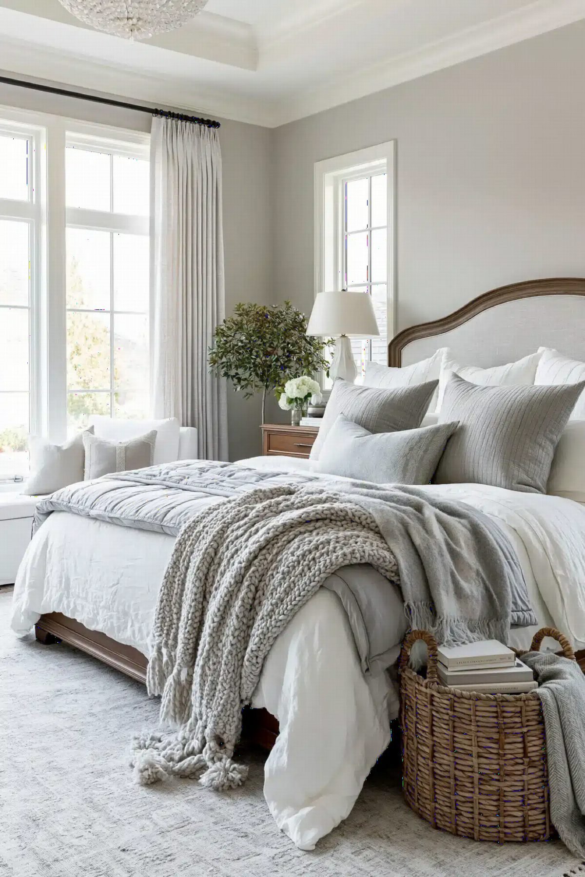 Soft Grey and Wood Warmth