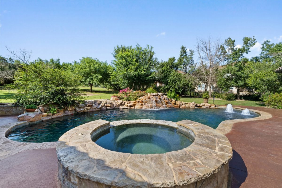 Rustic Stone Spa and Pool
