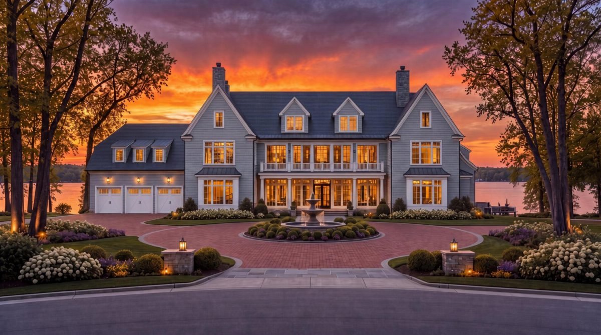 Dusk Light on Gray Shiplap