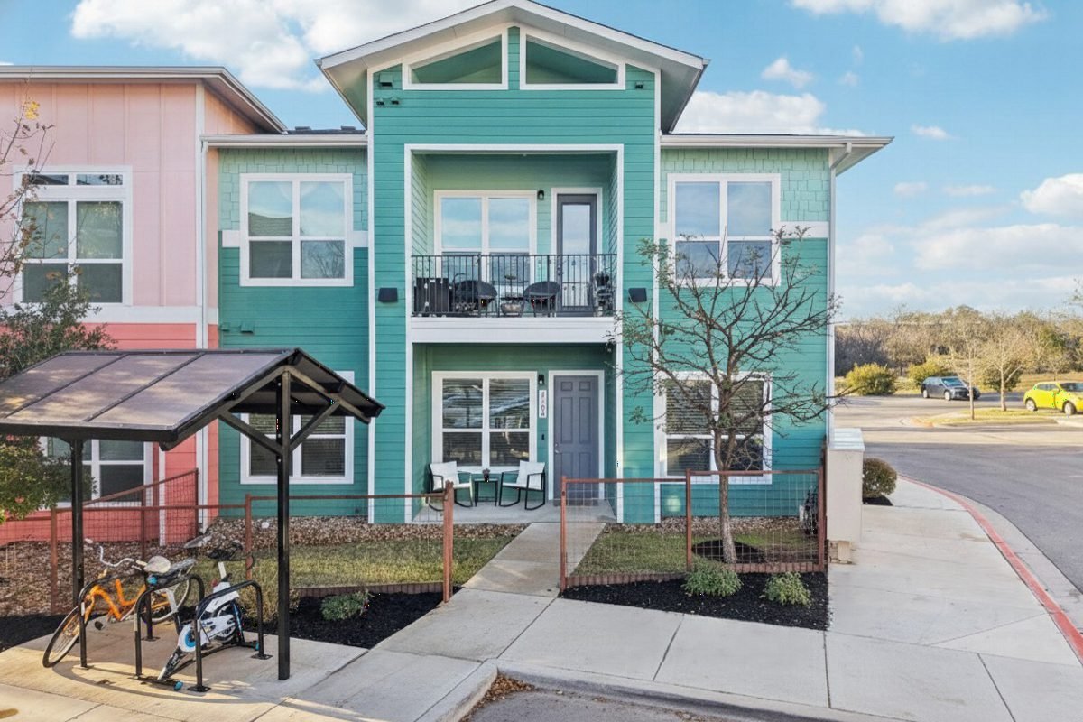 Mint Green and Blush Facade