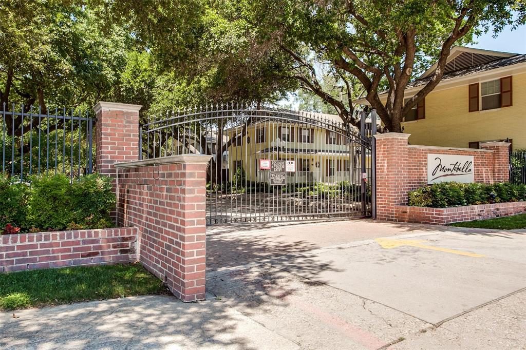 Brick Gate and Yellow Stucco