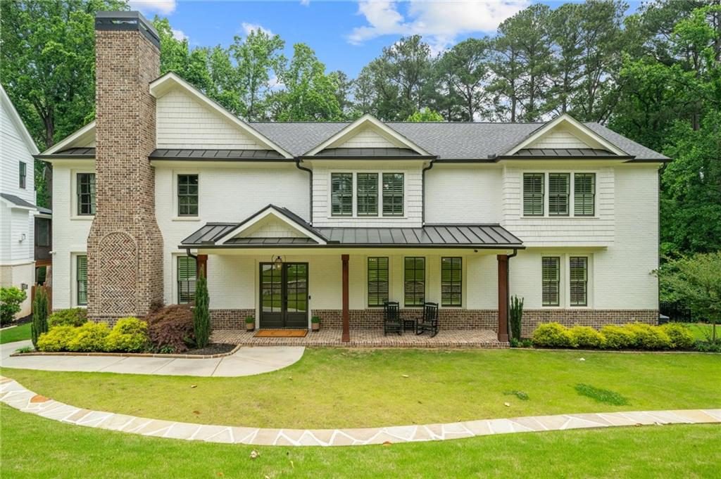 Crisp White with Rustic Brick