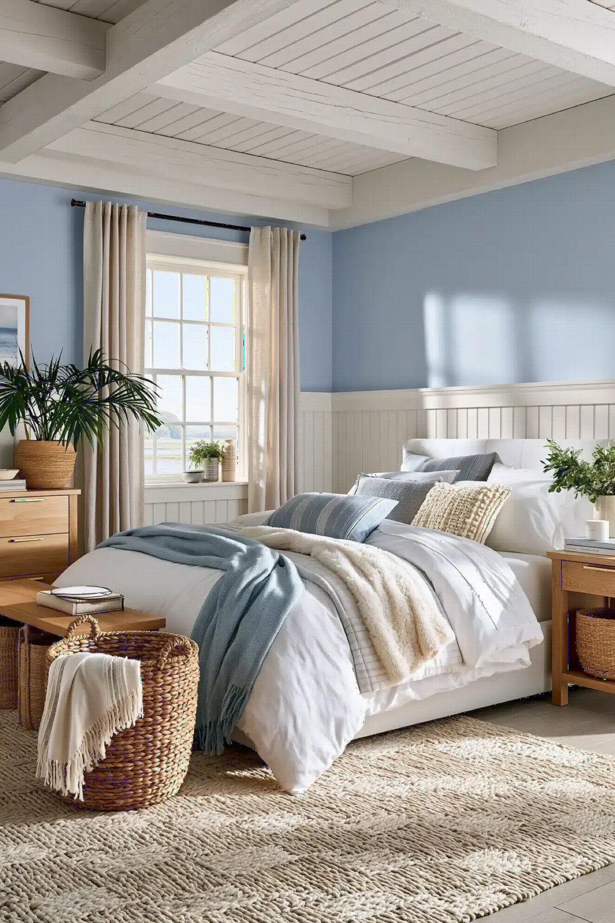 Powder Blue Plank and Woven Warmth