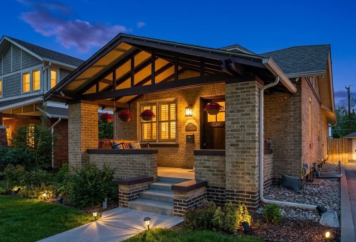 Tapered Eaves and Brick Pillars