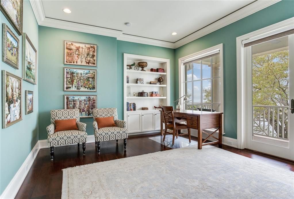 Teal Walls and Patterned Seating