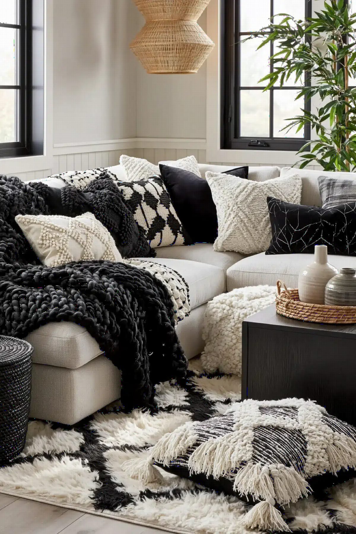 Chunky Knits and Black Window Frames