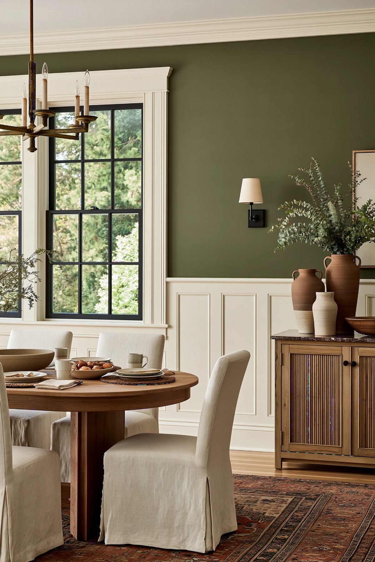 Sage Walls and Fluted Wood