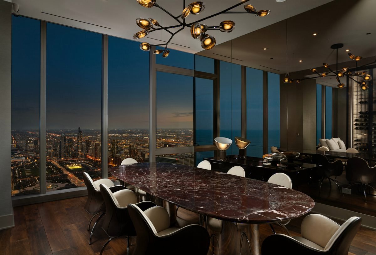 Midnight Marble Dining Elegance