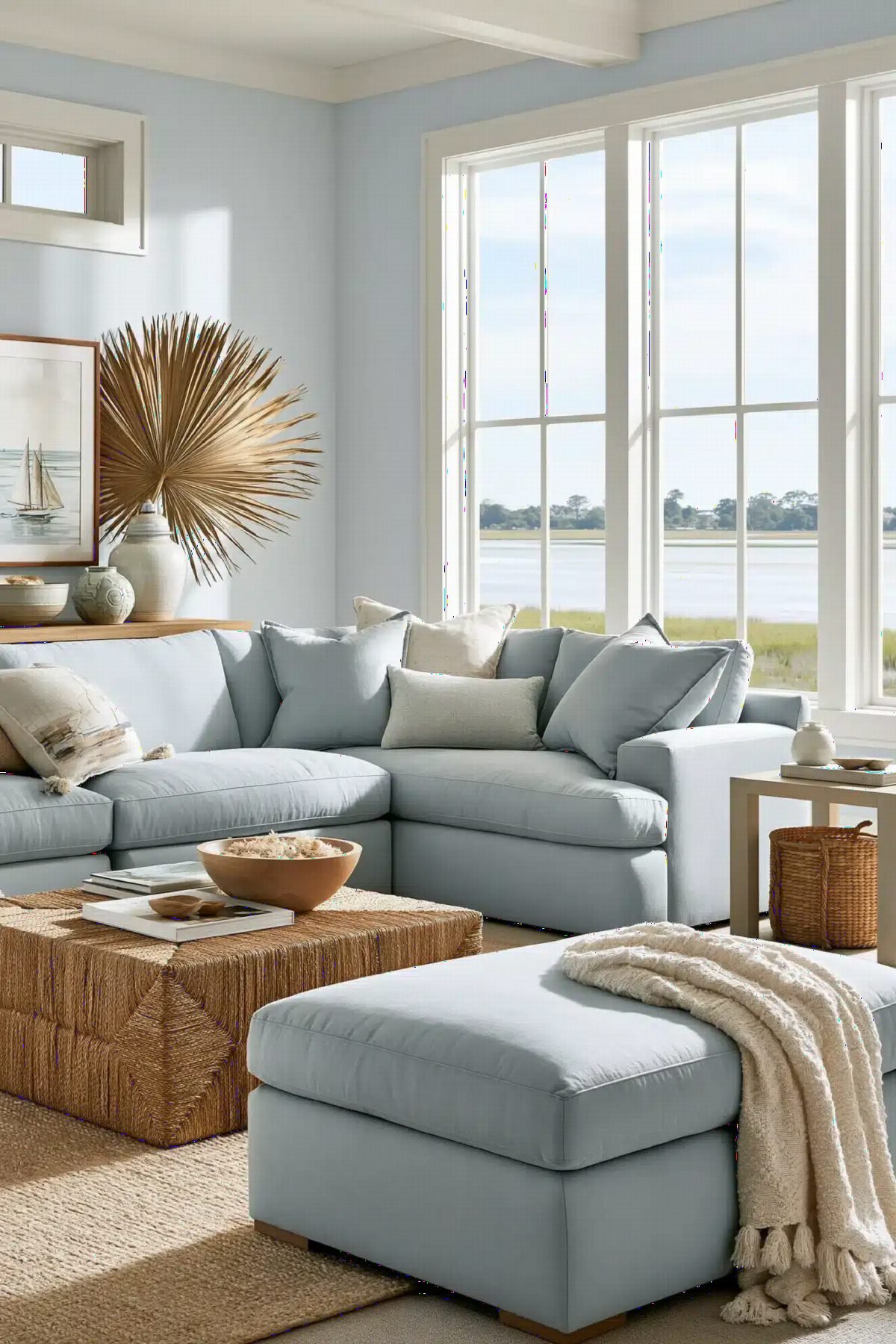 Sea Glass Blue and Woven Warmth
