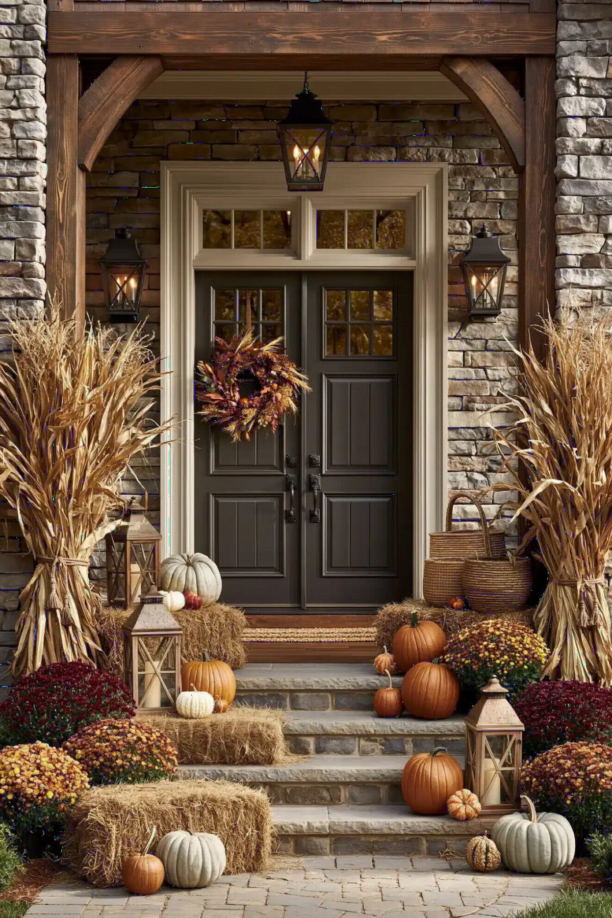Harvest Hay and Dark Stone