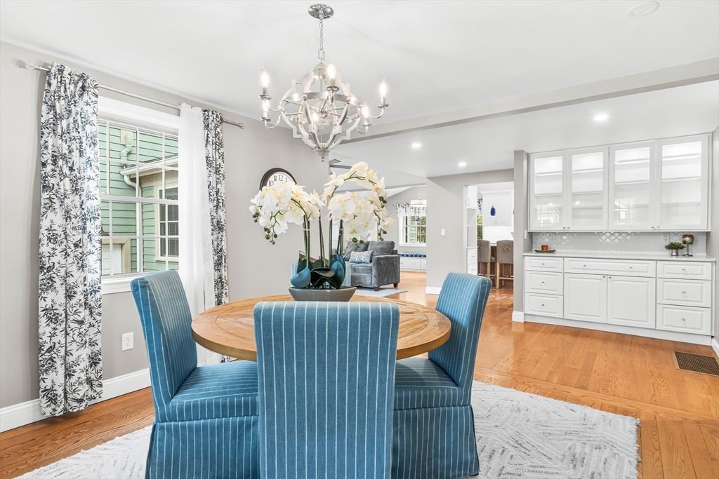 Striped Blue Dining Seating