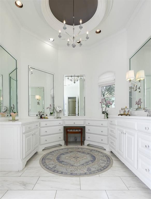 Classic White Marble Vanity