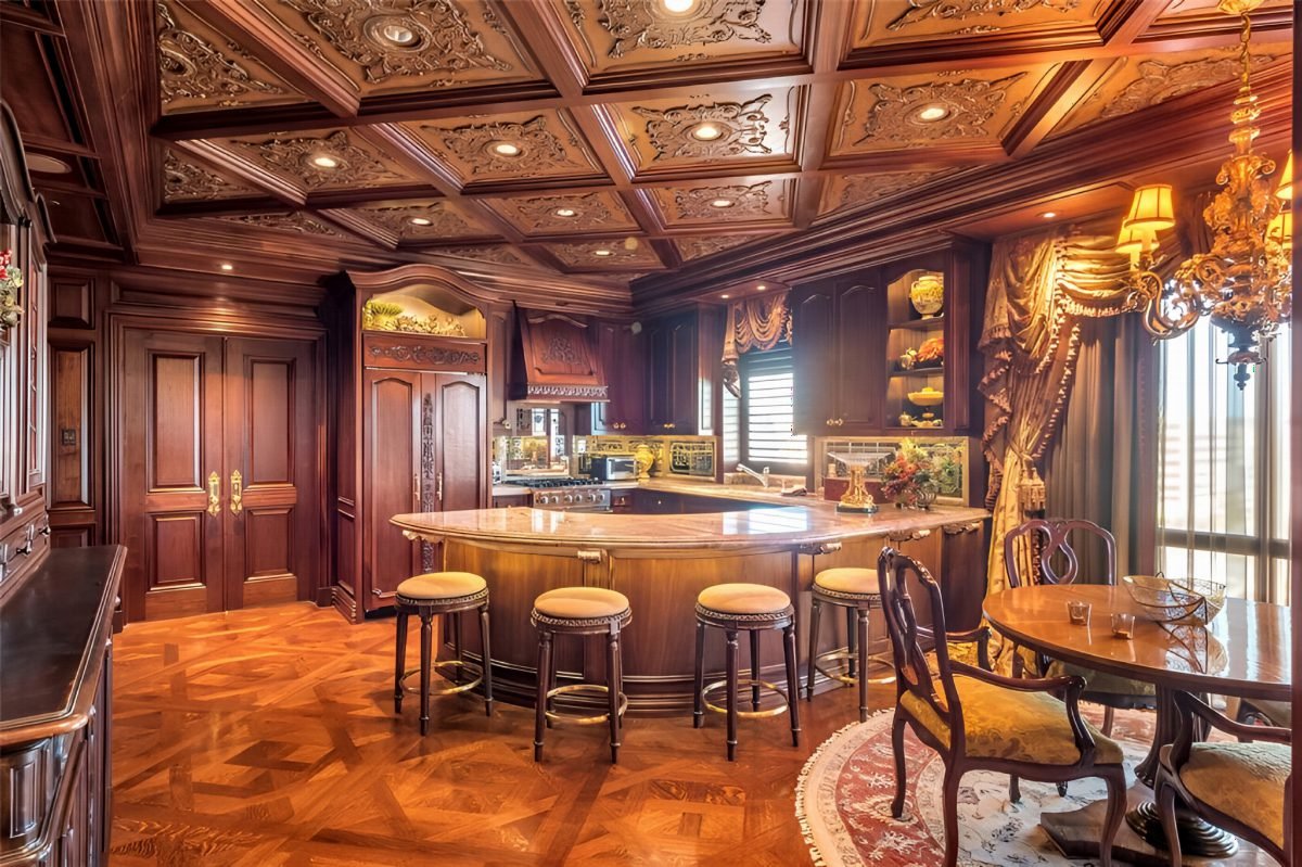 Ornate Walnut Bar Lounge