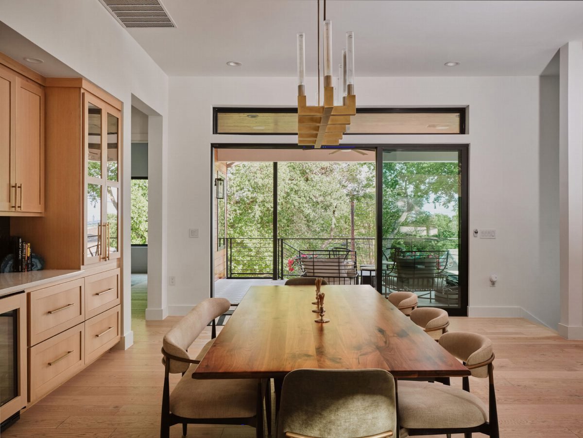Honey Oak and Glass Light