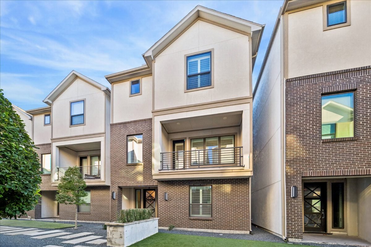 Textured Brick and Cream Facade
