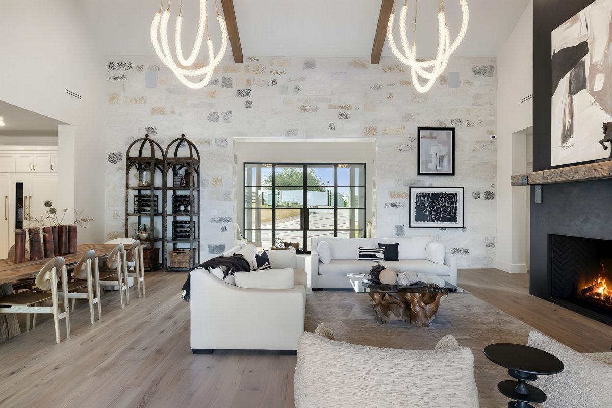 Stone Textures and White Comfort
