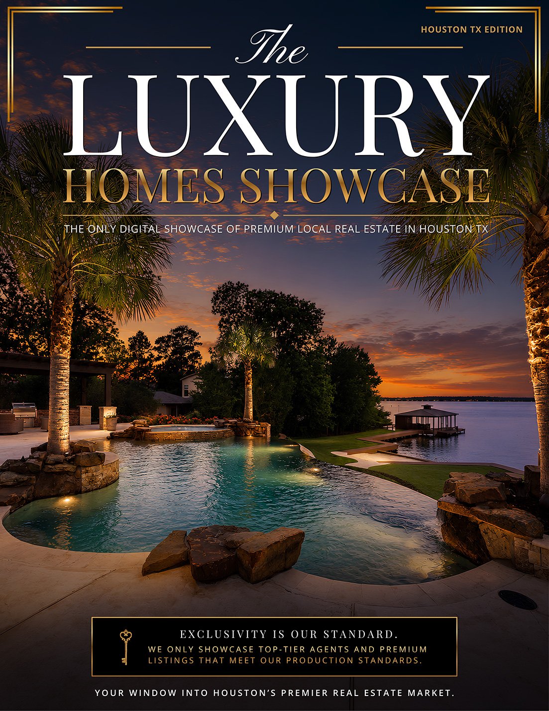 The Luxury Homes Showcase first issue cover for the Houston TX Edition