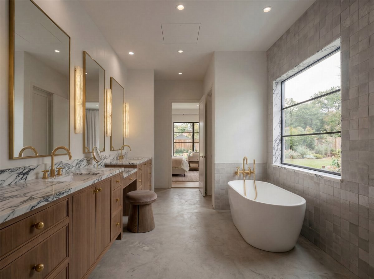 Marble Counters and Brass Glow