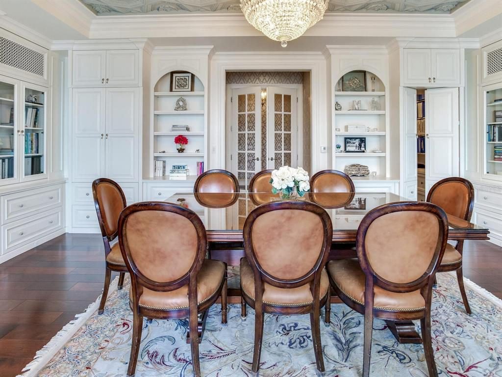 Cognac Leather and White Millwork
