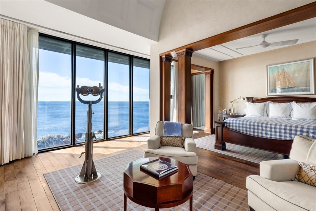 Gingham Bedding and Ocean Views