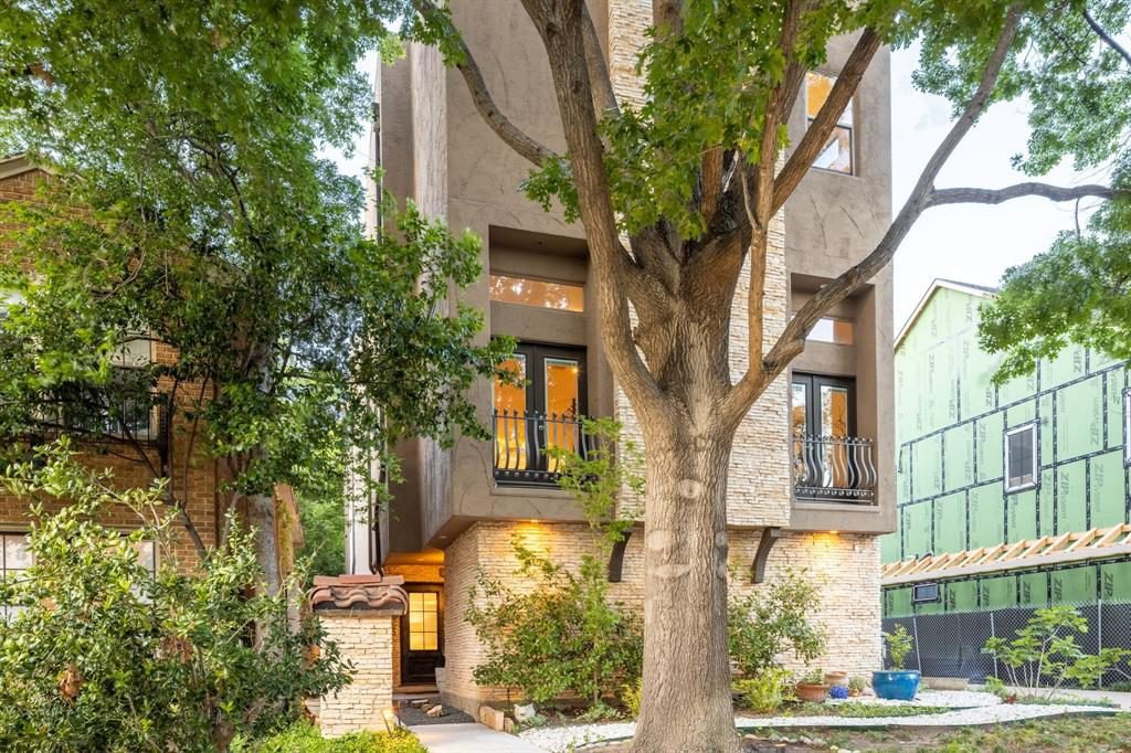Textured Stone and Modern Canopy