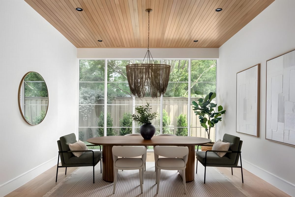 Warm Wood and Sage Seating