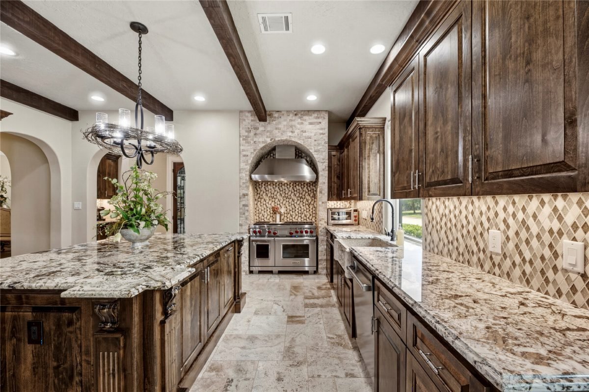 Rustic Walnut and Granite Sparkle