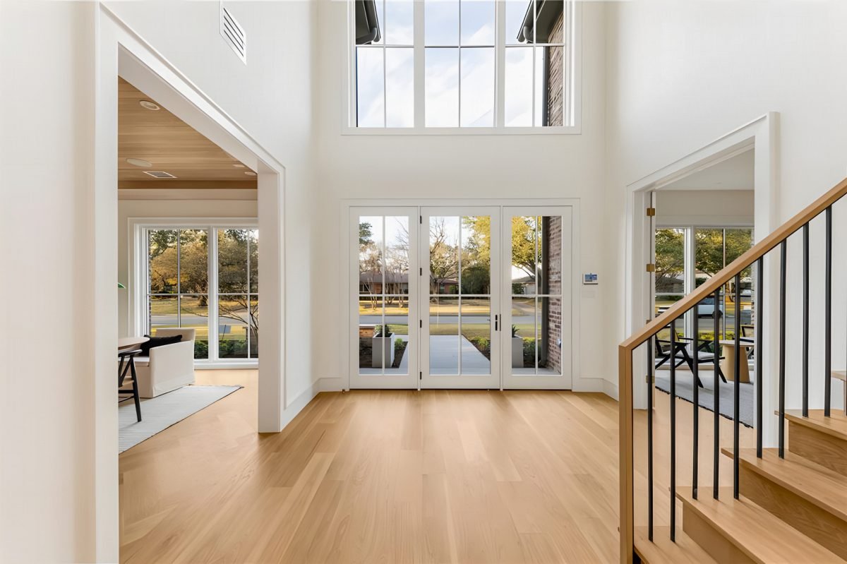 Light Oak and Black Railings