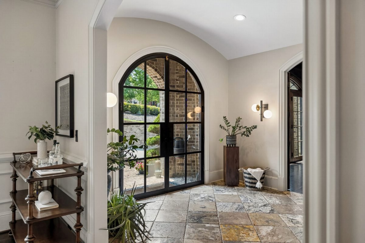 Arched Glass and Antique Wood