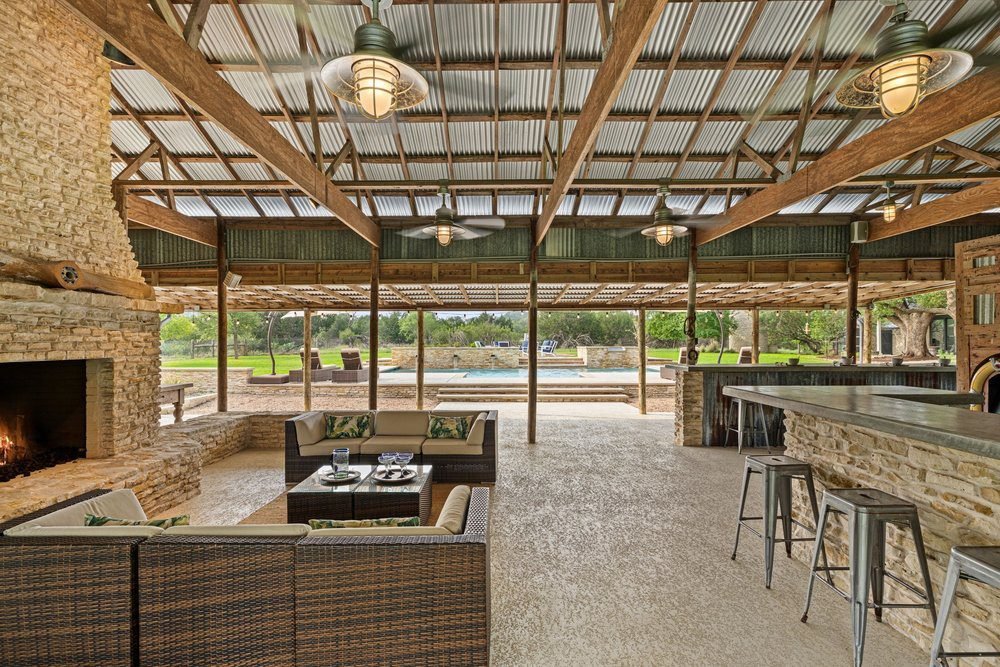 Rustic Corrugated Grilling Retreat