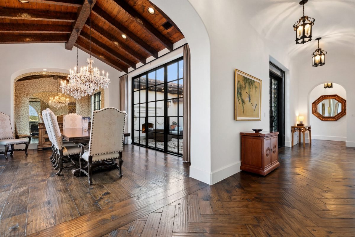 Herringbone Wood and Vaulted Arches