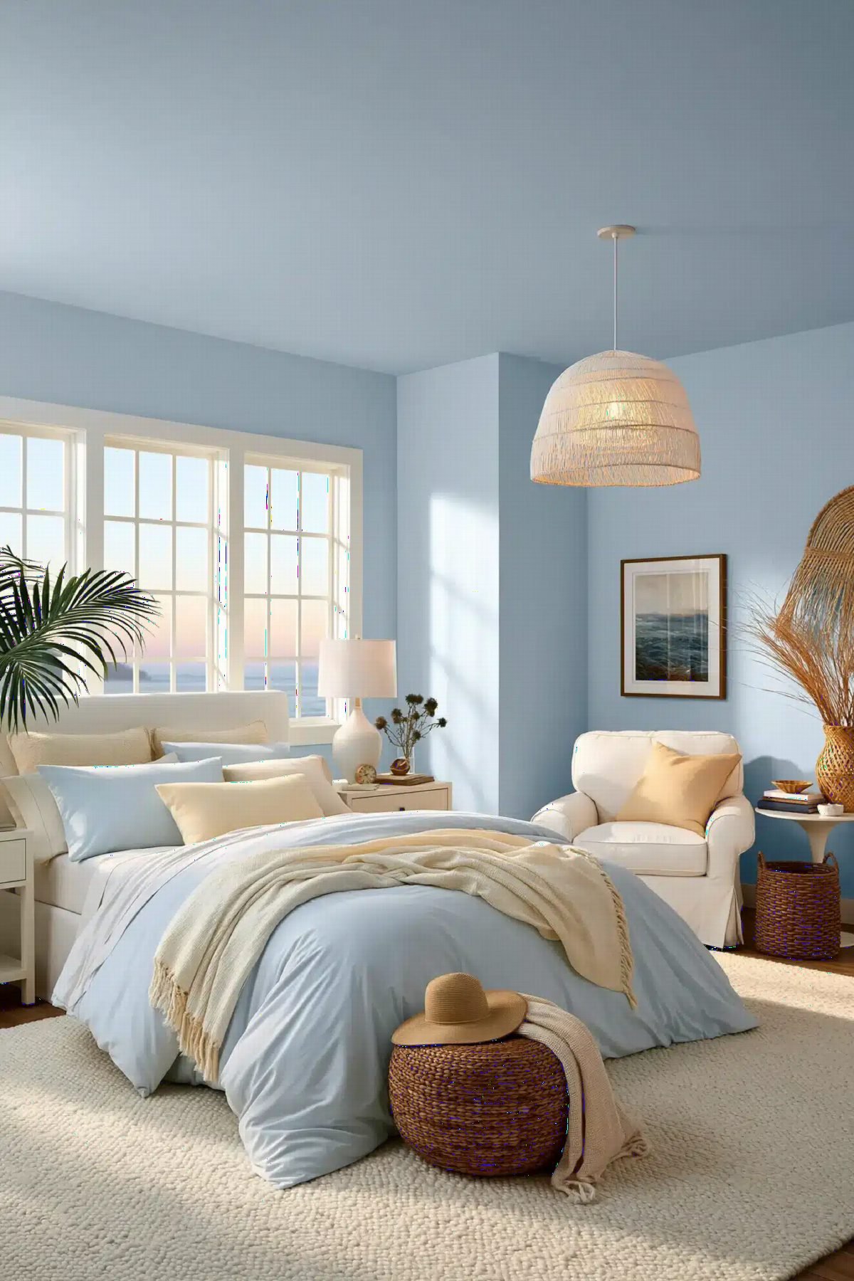 Coastal Blue and Cream Woven Calm