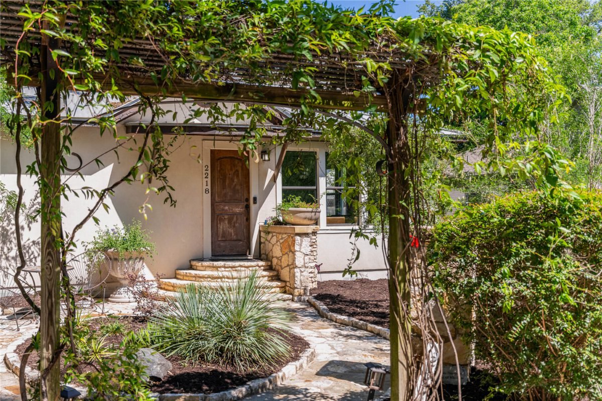 Vine Draped Stone Entry