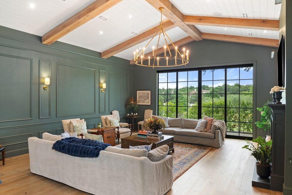 Sage Walls Under Timber Vault