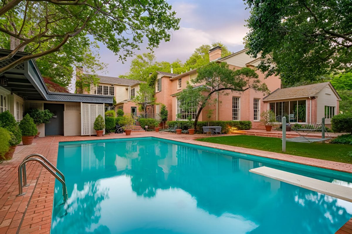 Bluestone Pool and Brick Hedges