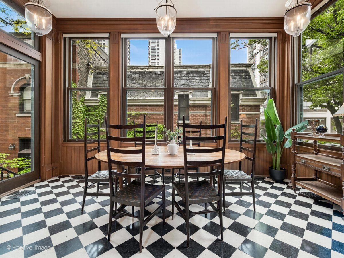 Checkered Floor and Walnut Bay
