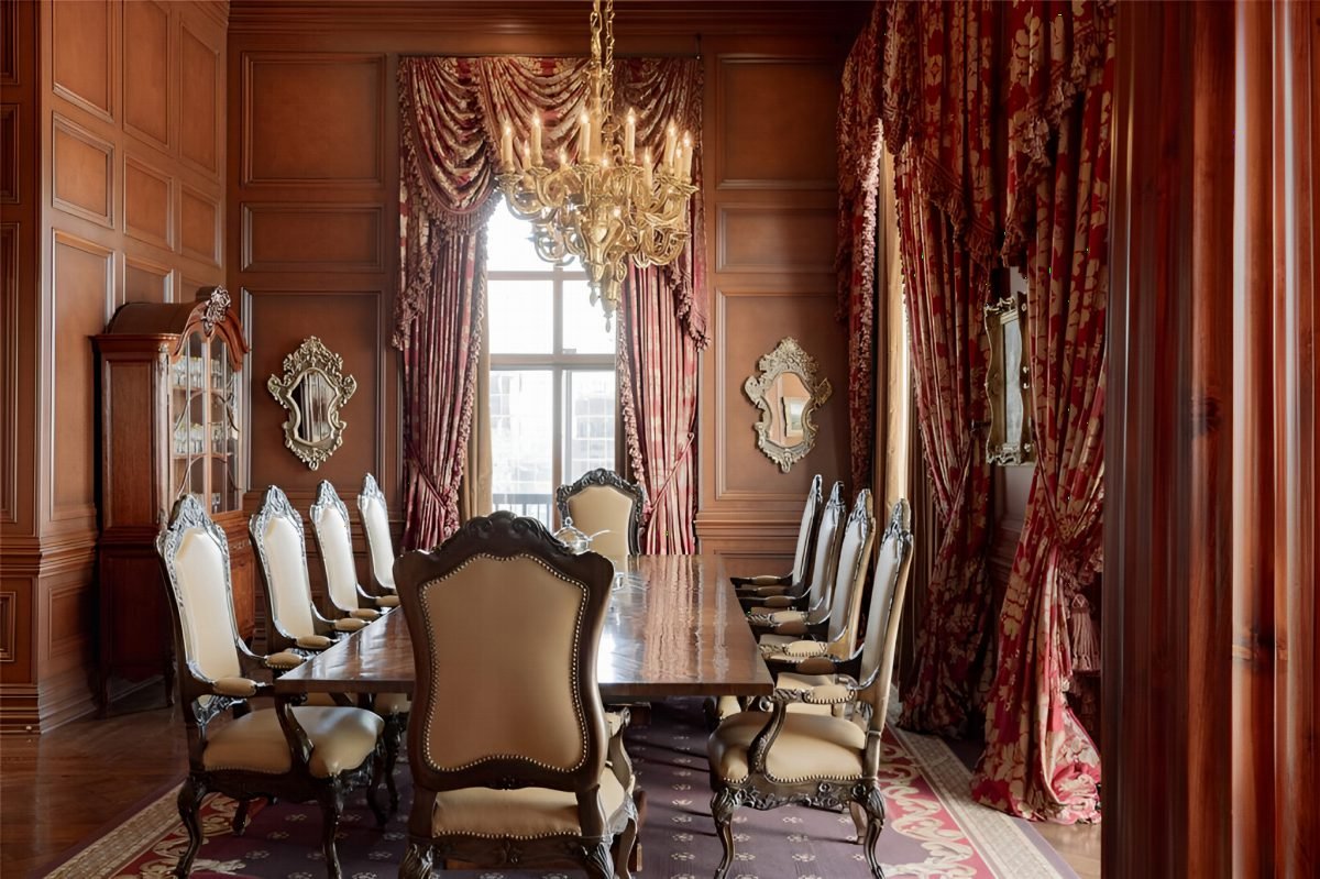 Mahogany Dining Room Opulence