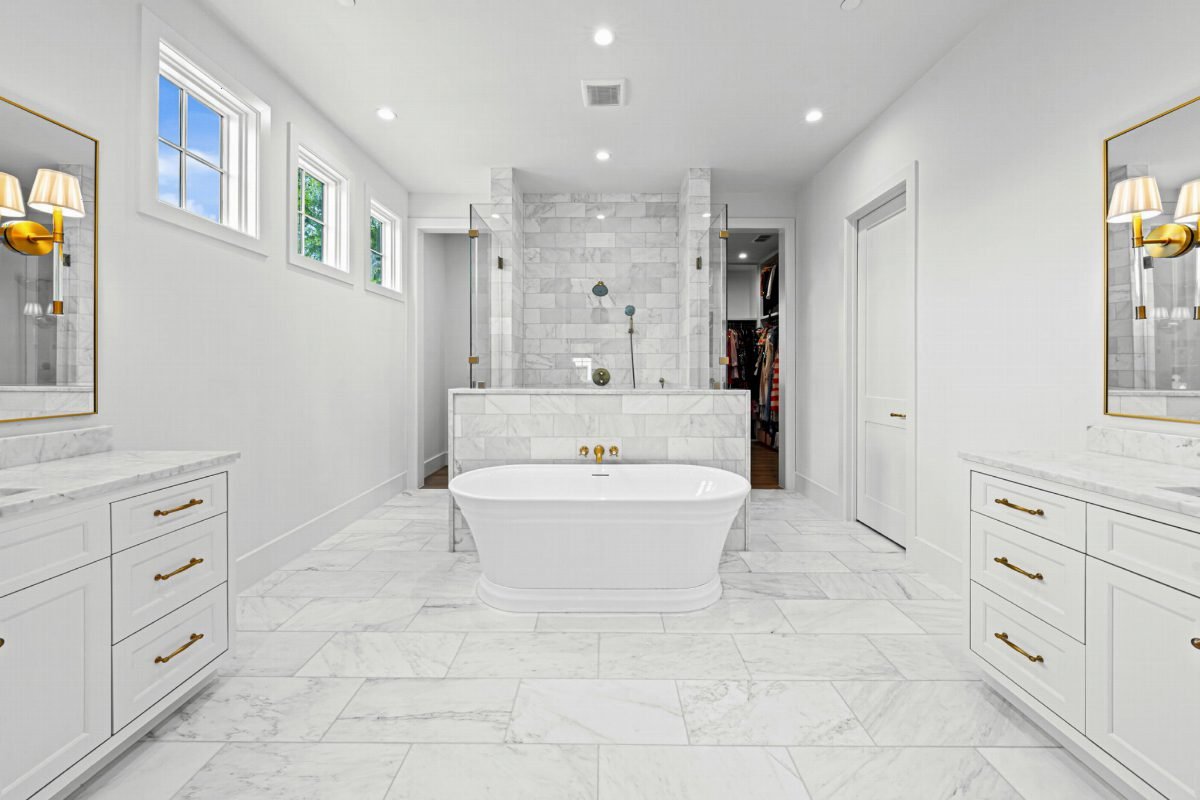 Marble Elegance with Brass Details