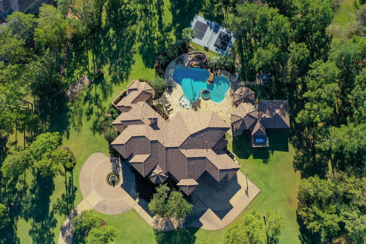 Tiled Roof and Turquoise Water